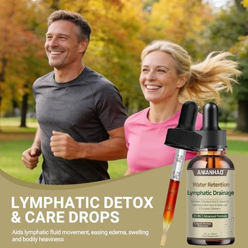 Lymphatic Drainage Drops, Water Detox, Water Balance Support, Lymphatic Drainage Supplement Promotes The Efficient Drainage of The Lymphatic System to Promote Overall Health, 60ml|B0GCK3KZL2