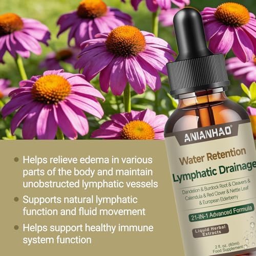 Lymphatic Drainage Drops, Water Detox, Water Balance Support, Lymphatic Drainage Supplement Promotes The Efficient Drainage of The Lymphatic System to Promote Overall Health, 60ml|B0GCK3KZL2