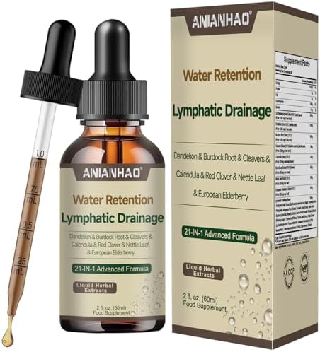 Lymphatic Drainage Drops, Water Detox, Water Balance Support, Lymphatic Drainage Supplement Promotes The Efficient Drainage of The Lymphatic System to Promote Overall Health, 60ml|B0GCK3KZL2