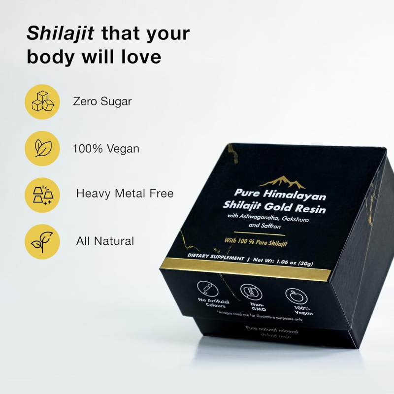 Pure Himalayan Shilajit Gold Resin