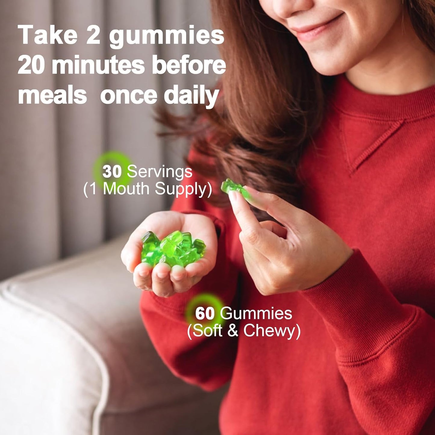 60pcs Organic Soursop Gummies