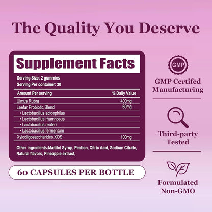 women's probiotics & slippery elm gummies