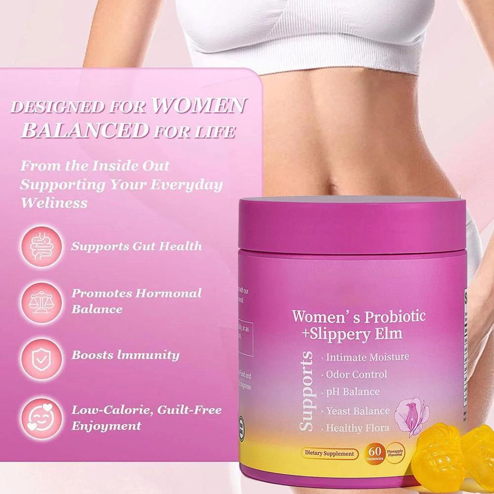 women's probiotics & slippery elm gummies